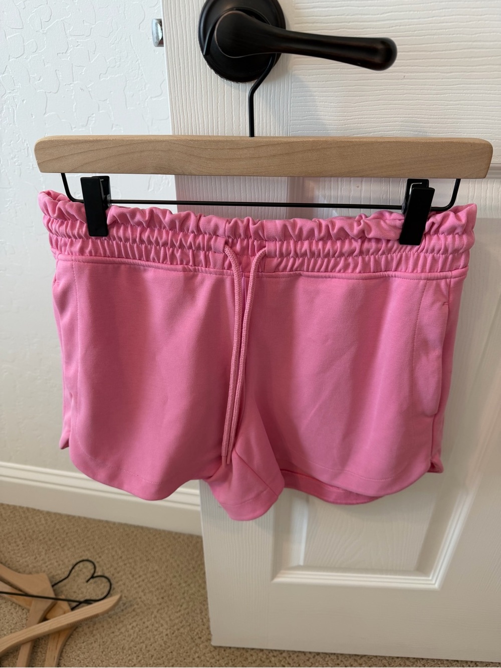 Athleta Pink Seasoft Elastic-Waist Athletic Shorts
